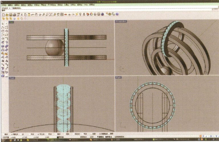 12. حدد الماسة، واضغط مطولاً، واختر "مصفوفة دائرية"، ثم اتبع التعليمات الموجودة في شريط المطالبة أعلى النافذة لإدخال عدد المصفوفات وتأكيد