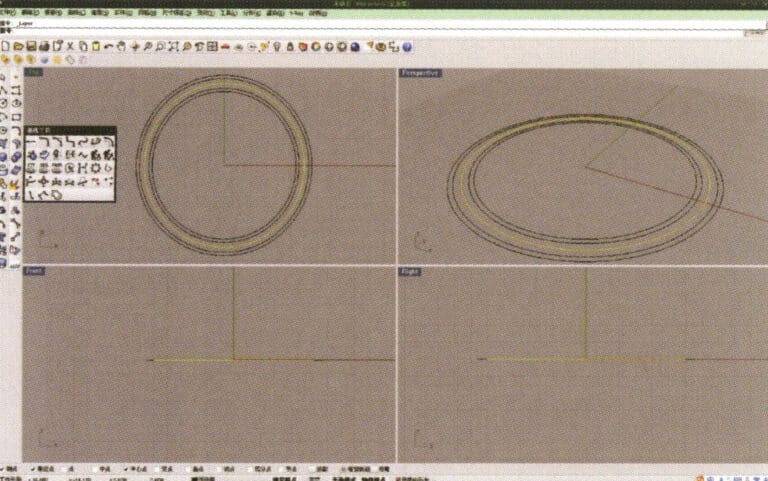 2. حدد المنحنى الذي يحتاج إلى إزاحته، واضغط مطولاً على "منحنى الزاوية المستديرة"، ثم حدد "منحنى الإزاحة"، وأدخل مسافة الإزاحة المطلوبة باستخدام لوحة المفاتيح الصغيرة، وانقر بزر الماوس الأيمن وتأكد من أن المنحنى الأصفر في الصورة يعمل كمسار لمجموعة الكرات التالية