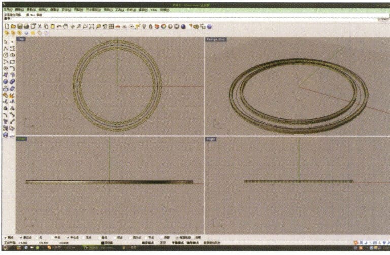 3. حدد مجموعتي المنحنيات المراد بثقها، واضغط مطولاً واختر "بثق"، ثم أدخل ارتفاع البثق باستخدام لوحة المفاتيح الرقمية وقم بالتأكيد