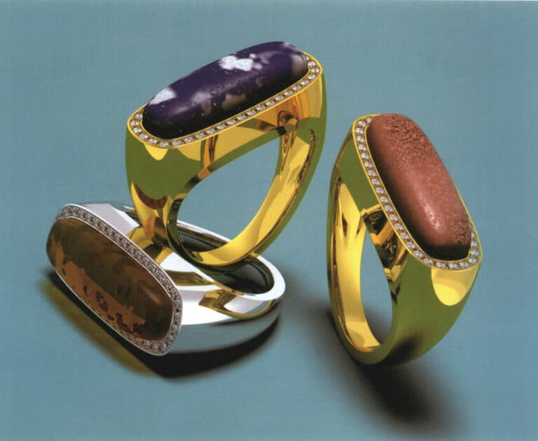 النمذجة: وحيد القرن؛ تقديم: فلامنغو؛ نسيج قروي عضوي غني (العنبر والمرجان واللازورد)