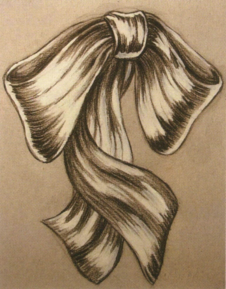 Charcoal pencil technique for silver