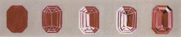 Techniques for depicting emerald-cut gemstones