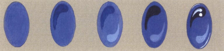 Steps for Painting Colored Solid Gemstones