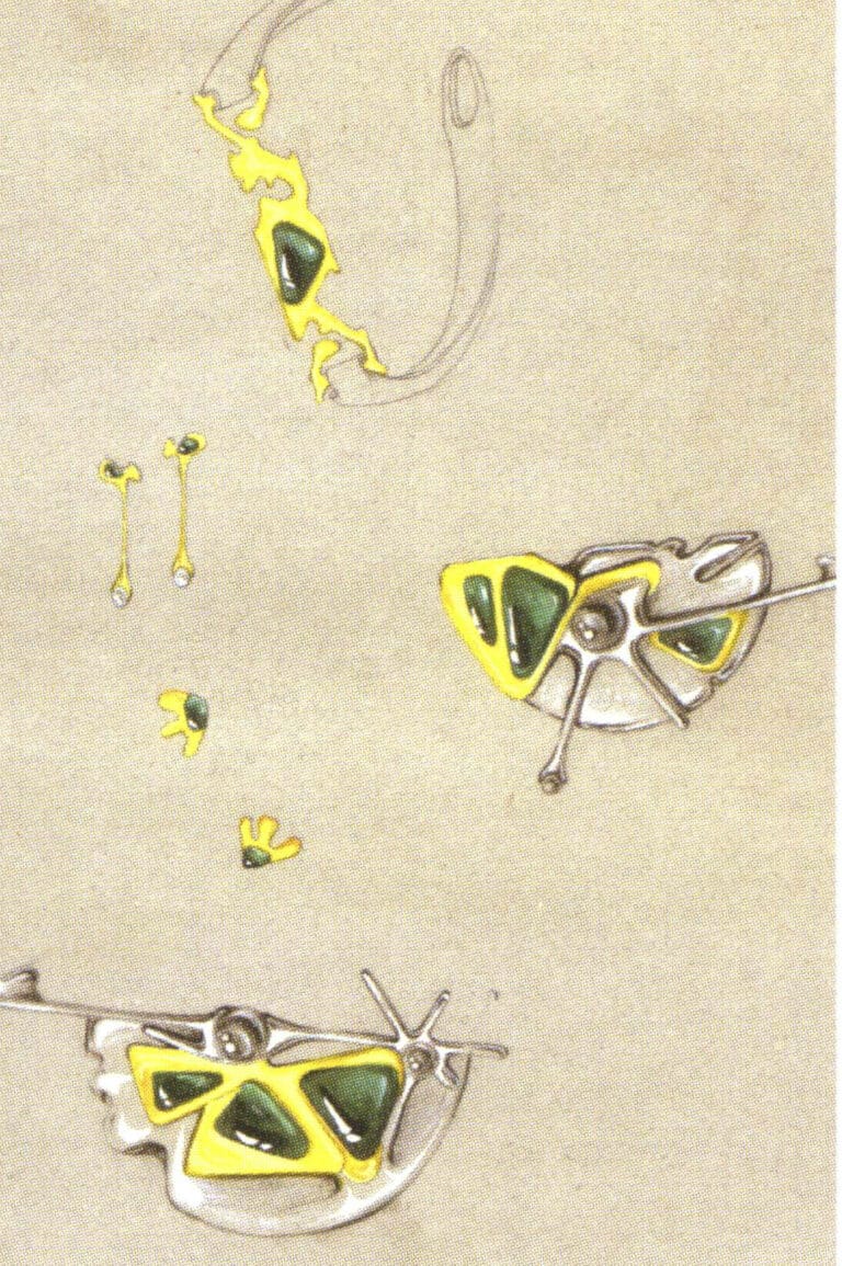 The color contrast is striking, the depiction is exquisite, and it effectively showcases the characteristics of various materials and the exquisite quality of the jewelry.