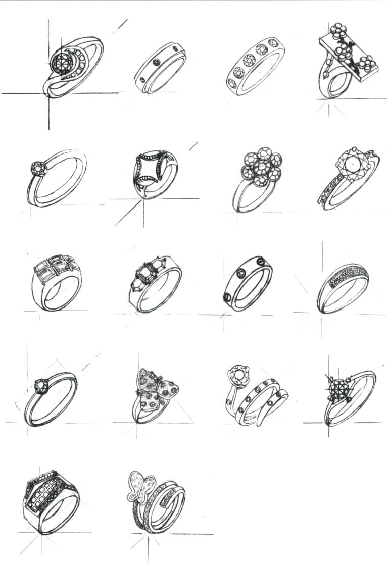 2. Οπτικά εφέ και προοπτικές παραλλαγές σε δαχτυλίδια πολύτιμων λίθων