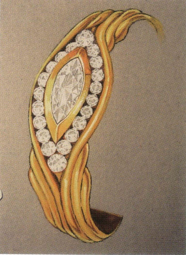 Ο συγγραφέας δίνει μεγάλη προσοχή στις λεπτομέρειες του πίνακα, με προσεκτικές απεικονίσεις ορισμένων λεπτών σημείων. Η χρωματική αντίληψη των διαφόρων υλικών είναι σχετικά καλά κατανοητή, αλλά η προοπτική ορισμένων διαμαντιών δεν είναι πολύ ακριβής.