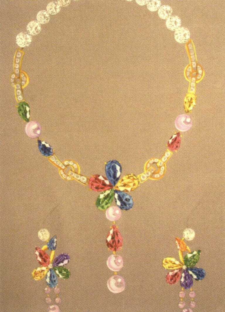 "Σοβαρότητα" είναι η πρώτη εντύπωση που δίνει αυτό το έργο τέχνης. Τα υλικά των κοσμημάτων στην εικόνα είναι πολλά, το καθένα απεικονίζεται με μεγάλη λεπτομέρεια και ξεχωριστή υφή. Ωστόσο, η ποικιλία των υλικών έχει ως αποτέλεσμα μια περίπλοκη γκάμα χρωμάτων- αν απλοποιούνταν λίγο, το συνολικό αποτέλεσμα της εικόνας θα ήταν ισχυρότερο.