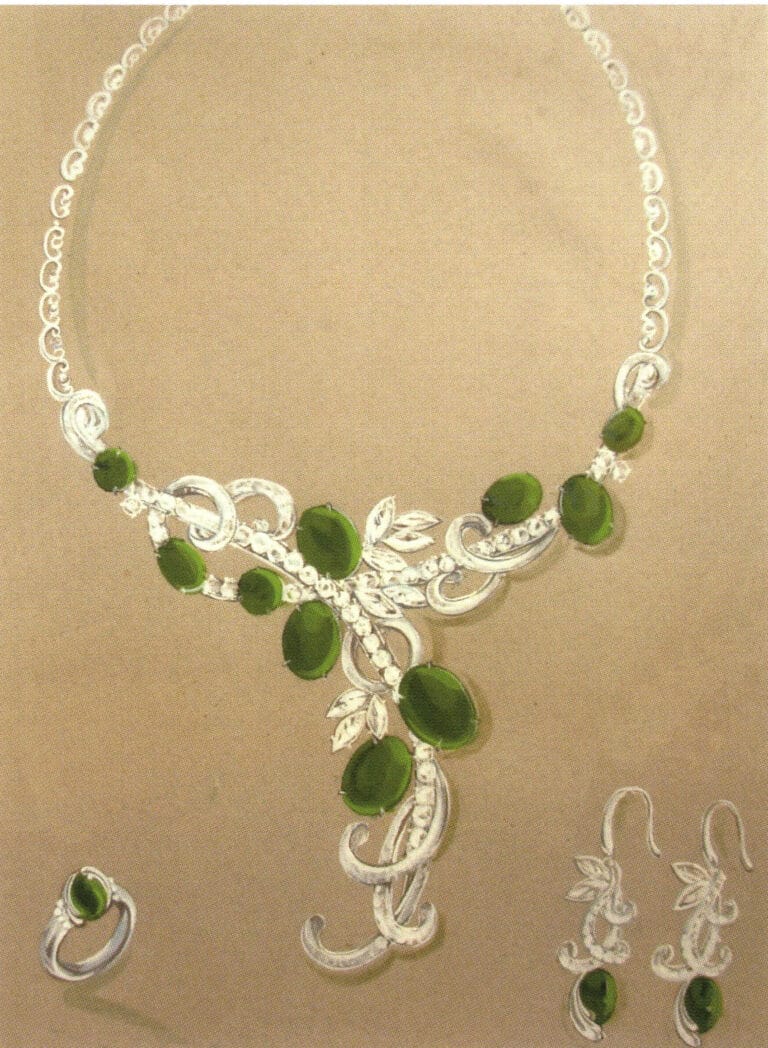 Αυτό το έργο τέχνης απεικονίζεται με φροντίδα και προσοχή στη λεπτομέρεια, με υψηλό επίπεδο ολοκλήρωσης, αλλά η λάμψη του νεφρίτη δεν αναπαρίσταται καλά και χρειάζεται βελτίωση.