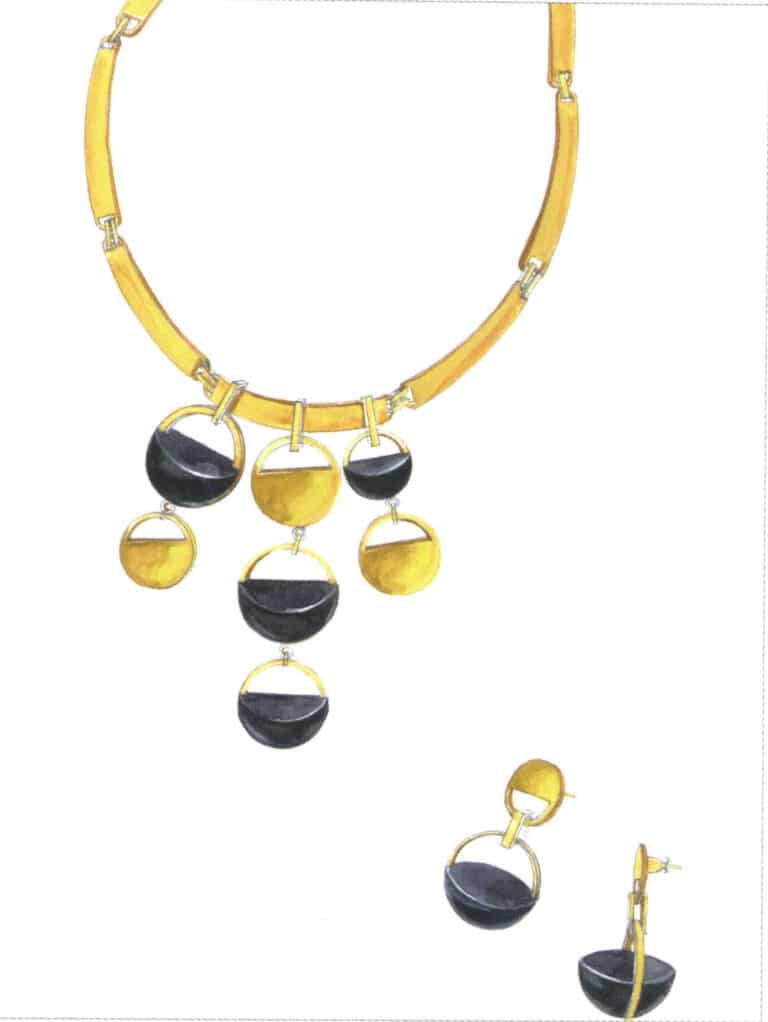 Η δυσκολία έκφρασης χρυσού σε μια λευκή κάρτα είναι σχετικά υψηλή. Η δομή αυτού του κοσμήματος είναι πολύ σαφής και η αναπαράσταση της υφής των διαφορετικών υλικών είναι επίσης πολύ διακριτή.