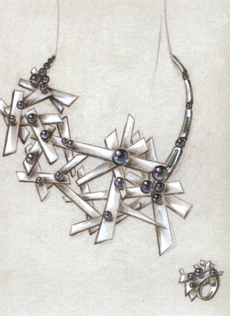 Η χρήση μολυβιών κάρβουνου σε συνδυασμό με τοπικές ανταύγειες είναι μια απλή τεχνική για την έκφραση της πλατίνας. Η εφαρμογή αυτής της τεχνικής σε αυτό το έργο τέχνης είναι αρκετά επιδέξια και οι ενδιαφερόμενοι μαθητές μπορούν να τη δοκιμάσουν.