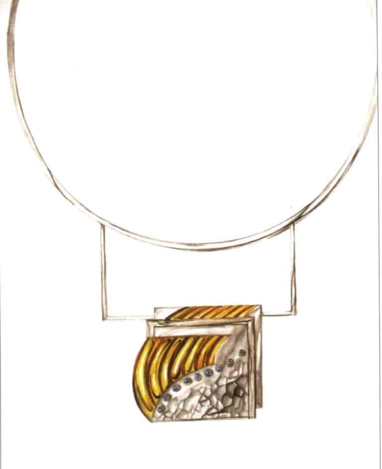 Το κολιέ είναι ένα είδος κοσμήματος που έχει έντονη έθνικ αίσθηση. Τα κρεμαστά στολίδια του κολιέ είναι συχνά εξαιρετικά και μοναδικά, τα οποία είναι και το επίκεντρο που ο συγγραφέας πρέπει να απεικονίσει προσεκτικά κατά τη διάρκεια της ζωγραφικής. Παρόλο που η απεικόνιση αυτού του έργου τέχνης είναι αρκετά λεπτή, η συνολική σύνθεση είναι πολύ χαμηλή, κάτι στο οποίο οι αρχάριοι πρέπει να δώσουν προσοχή.