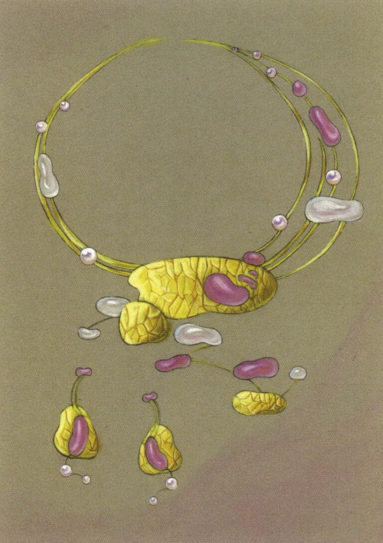 Η δημιουργία ατμόσφαιρας στον πίνακα μέσω της κατάλληλης απόδοσης του φόντου είναι μια τεχνική που προτιμούν πολλοί μαθητές. Ο συγγραφέας ενισχύει ελαφρώς τους τόνους του φόντου, συμπληρώνοντας τα χρώματα των μαργαριταριών στο έργο τέχνης, γεγονός που προσδίδει στο έργο μια διακριτική ζεστασιά και κάνει τα κοσμήματα να φαίνονται πιο κομψά.