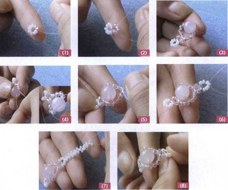 Figure 4-47 Method for making a velvet rose quartz ring