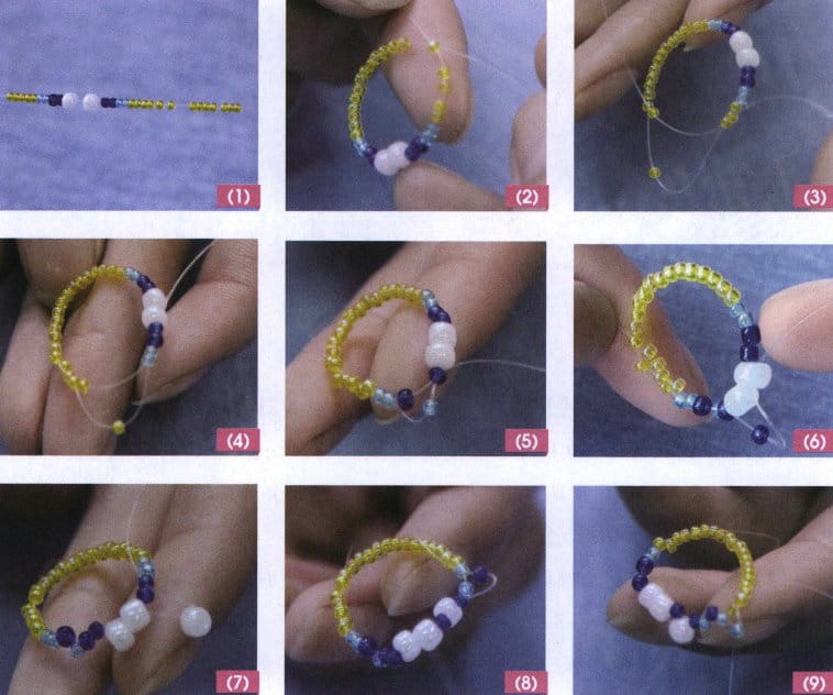 Figure 4-56 Method for making the rainbow waltz ring