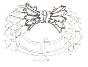 Step 05 Precisely outline the central design atop the bracelet with a technical pen, ensuring structural clarity.