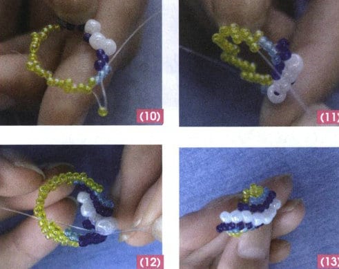 Figure 4-56 Method for making the rainbow waltz ring