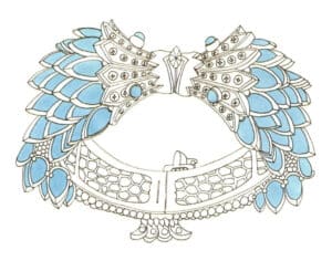 Step 09 Apply the first color layer to the triangular gems on both sides using No.67 marker.