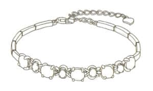 Step 06 Outline remaining sections like the bracelet’s tail.