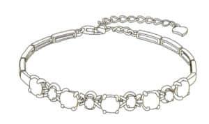 Step 07 Refine details and metal chain structures to complete the line art.