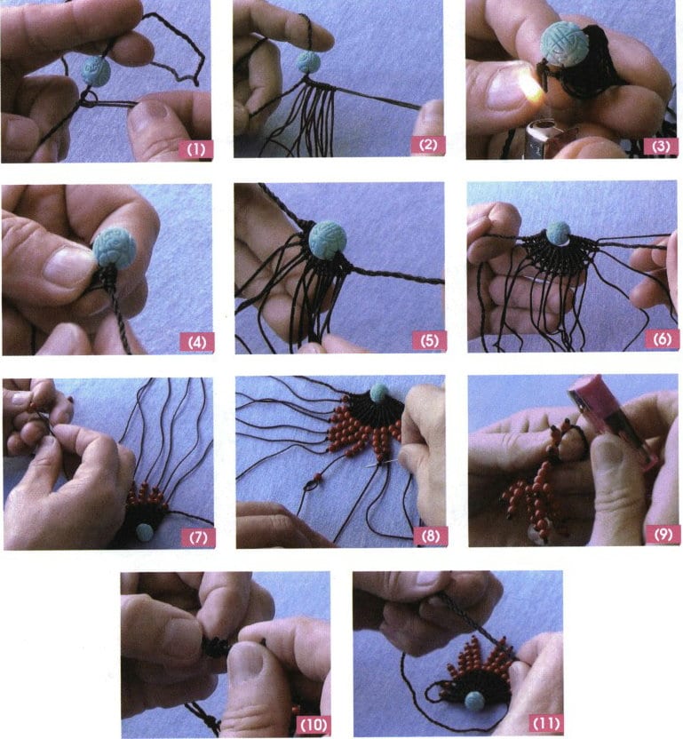 Figure 5-15 Making of the Red and black passion necklace