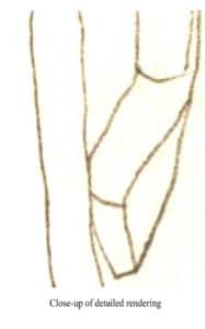 Шаг 01 Начните с частичных секций. Карандашом очертите металлические части серьги, основываясь на принципах перспективы, обеспечивая четкое определение конструкции и характерную форму.