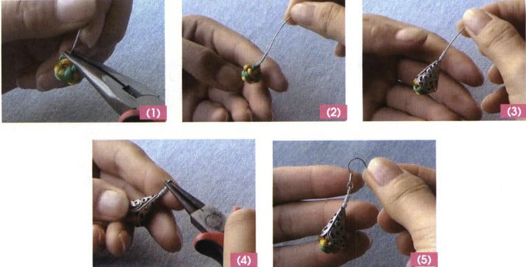 Figure 6-6: Making the Blossom-in-Bud Earrings