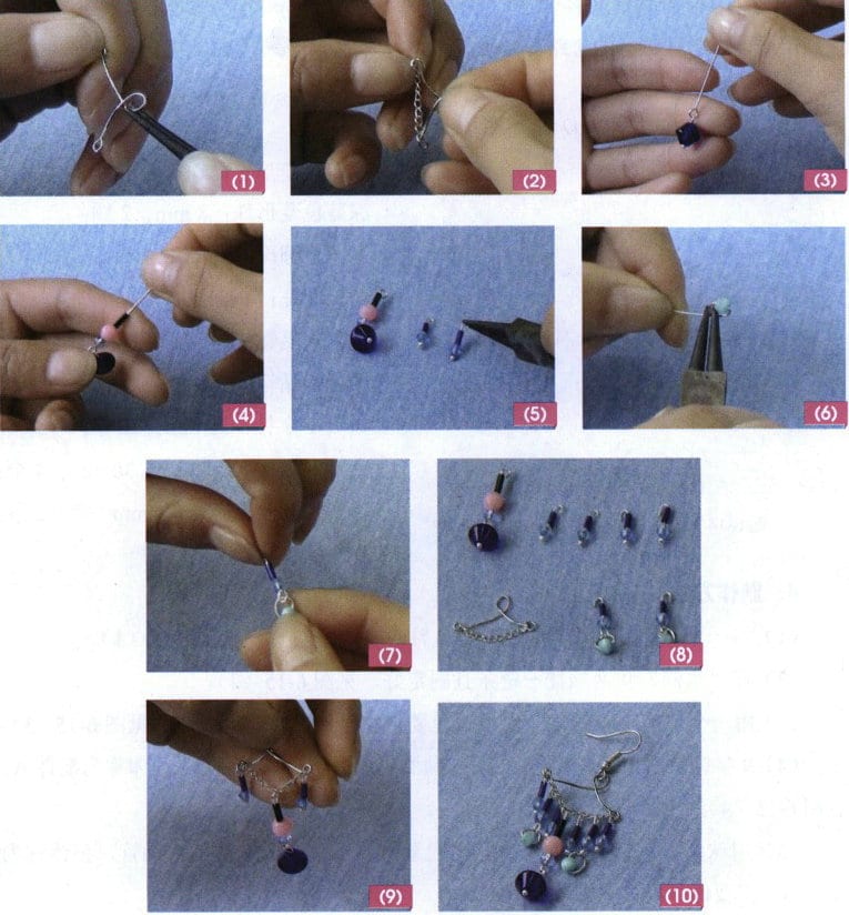 Figure 6-15 Making the Cerulean Whisper Earrings