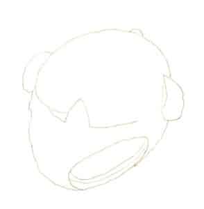 Шаг 02 Набросайте контур кольца карандашом, основываясь на принципах перспективы, сохраняя естественное течение линий.