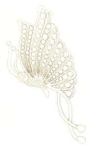 Шаг 05 Отметьте положение и форму драгоценных камней с помощью упрощенных окружностей. Подкорректируйте локальные формы и сотрите лишние линии для чистоты.