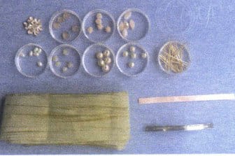 Figure 6-29 Preparation of Materials for the Butterfly and Pearl Embrace Hairpin