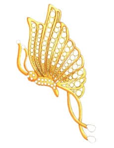 Шаг 07 Нанесите металлические тени жженой умброй, делая минимальное покрытие.