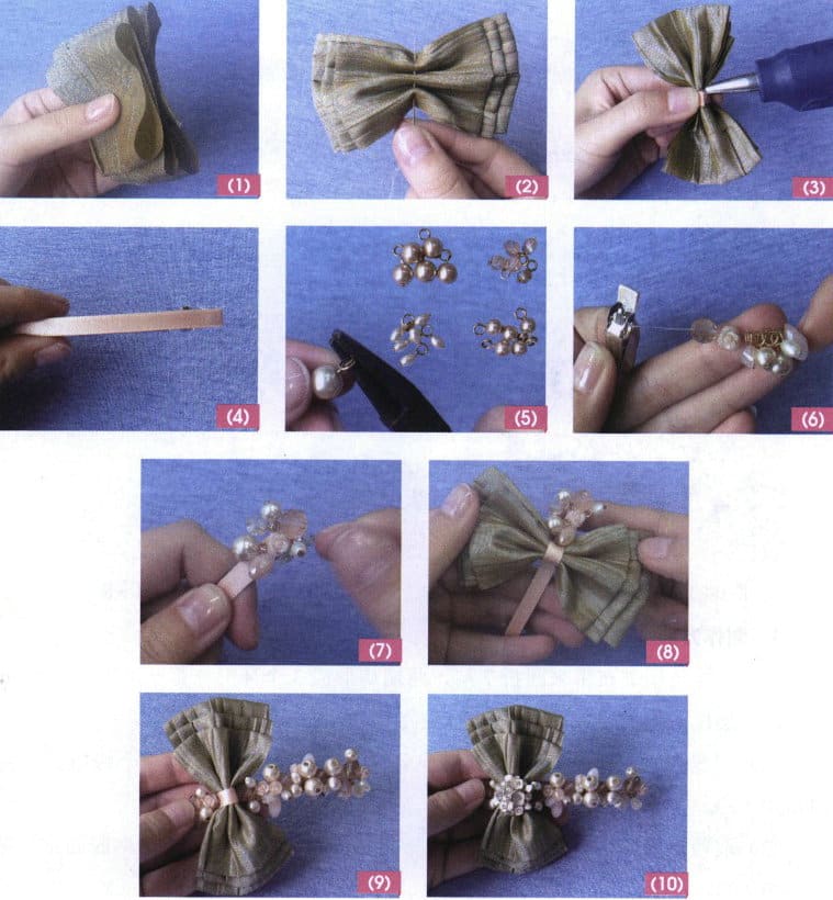 Figure 6-30 Making the Butterfly and Pearl Embrace Hairpin