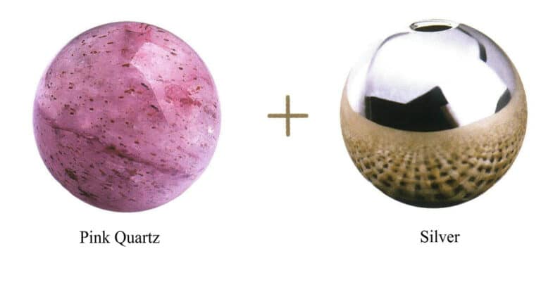 Розовый кварц + серебро