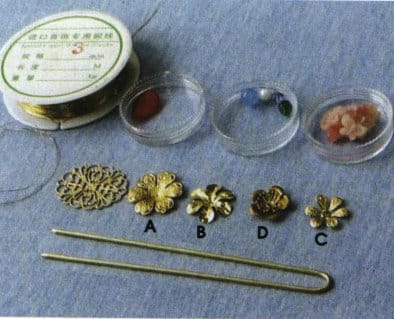Figure 6-38 Material Preparation for Plum-Rose Melody Hairpin