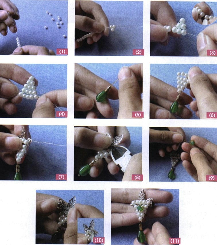 Figure 7-3 Making of the Luminous Pearl Harmony Brooch