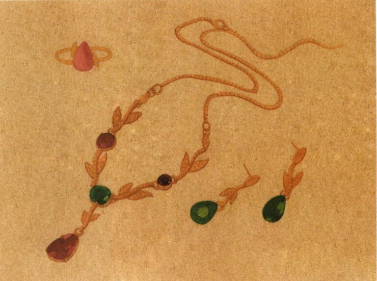 Step 13 Apply base layers to the ring with yellow ochre and rose madder, prioritizing structural mapping before shading.