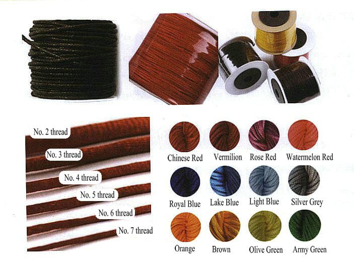 1-6. ábra Viaszolt zsinór és gyöngyfűző cérna