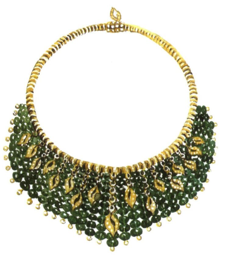 examples of watercolor coloring in jewelry design