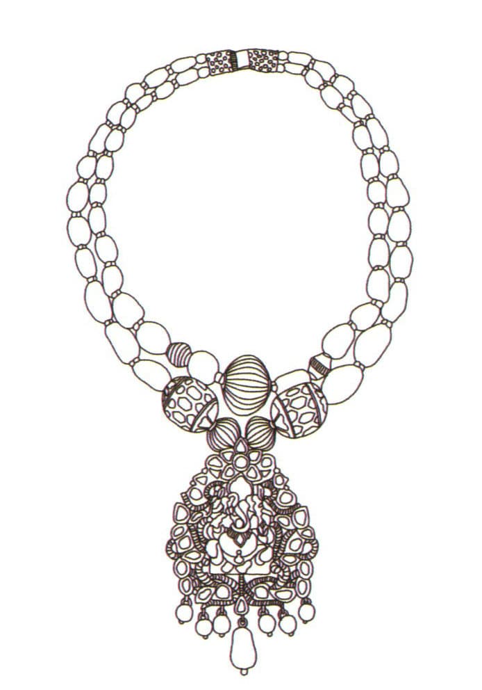 References for line drawing in jewelry design 2