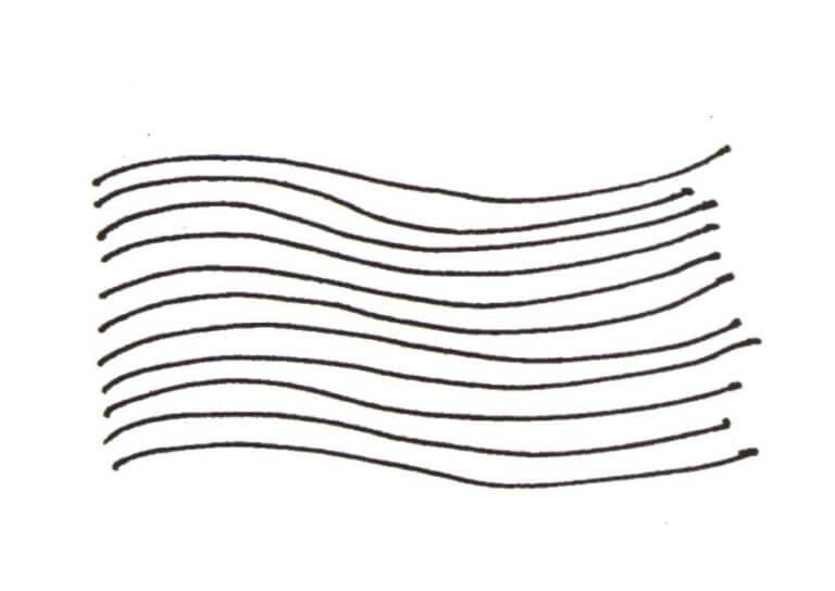 Curves are very flexible and dynamic lines and are also commonly used in hand-drawn furniture design. When using curves, it is essential to emphasize their elasticity and tension. When drawing curves, be decisive and forceful, and strive to complete the stroke in one go. Additionally, when drawing curves, ensure that your wrist and finger joints are relaxed, allowing the line variations to be natural; pay attention to your strokes, do not apply too much pressure, and express the gentle characteristics of the curve.