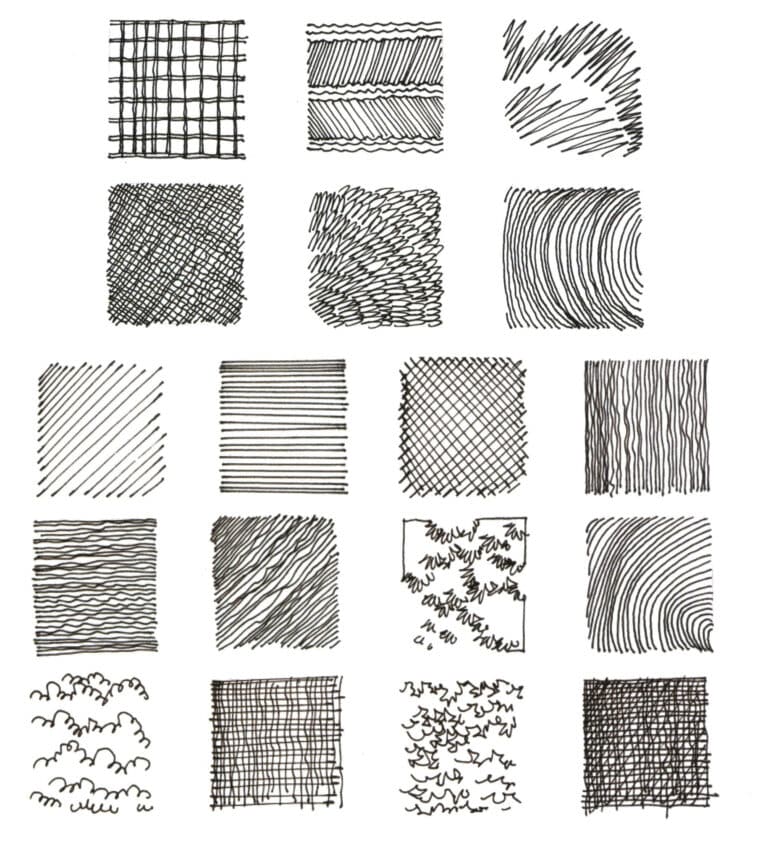 Practice drawing lines in various directions. When starting to draw, keep a calm mind and slow down the speed a bit. Beginners can combine several types of lines for practice, allowing them to pay attention to the variations in density while drawing.