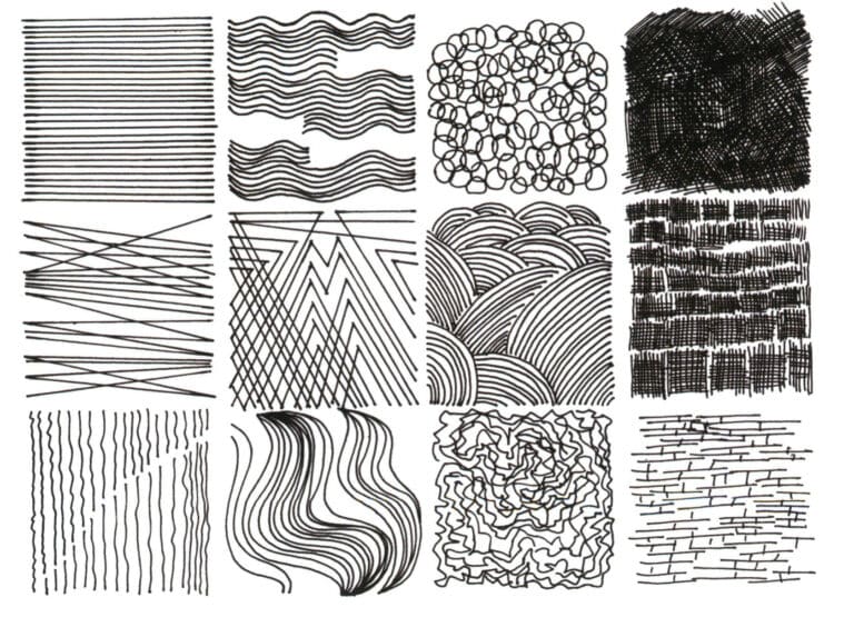 Practice drawing lines in various directions. When starting to draw, keep a calm mind and slow down the speed a bit. Beginners can combine several types of lines for practice, allowing them to pay attention to the variations in density while drawing.