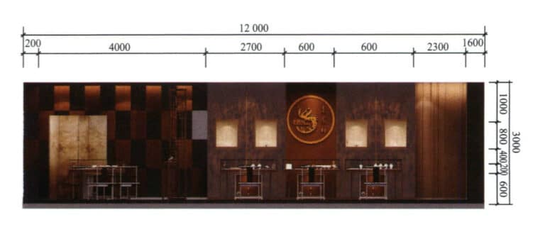 Figure 4-7 Right Elevation Display (Unit: mm)