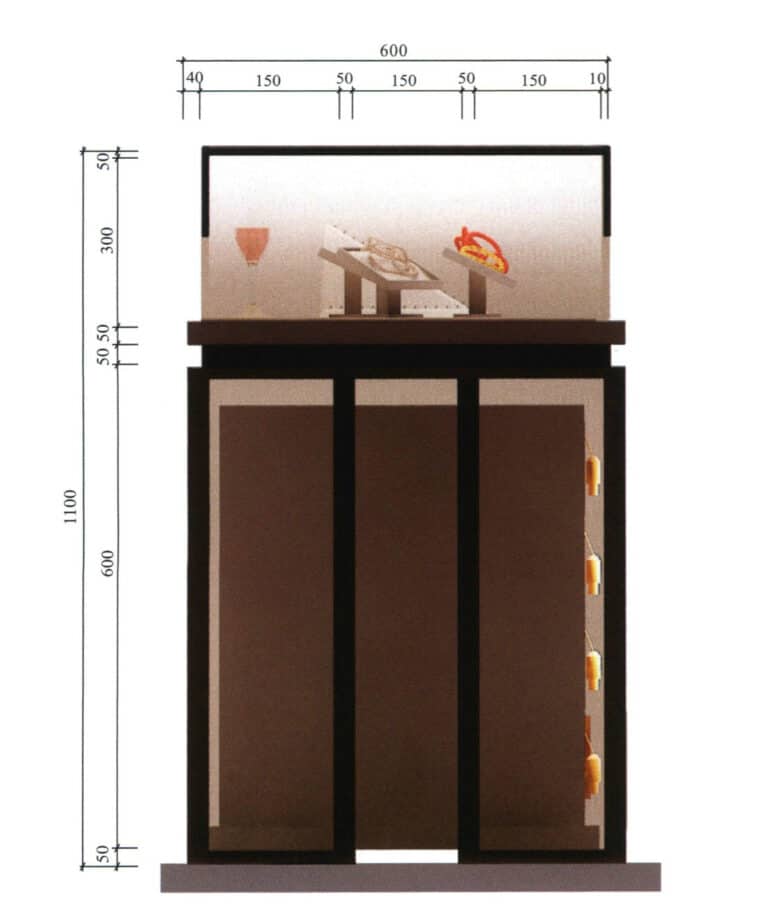 Figure 4-22 Elevation view of the independent display cabinet (2) (Unit: mm)