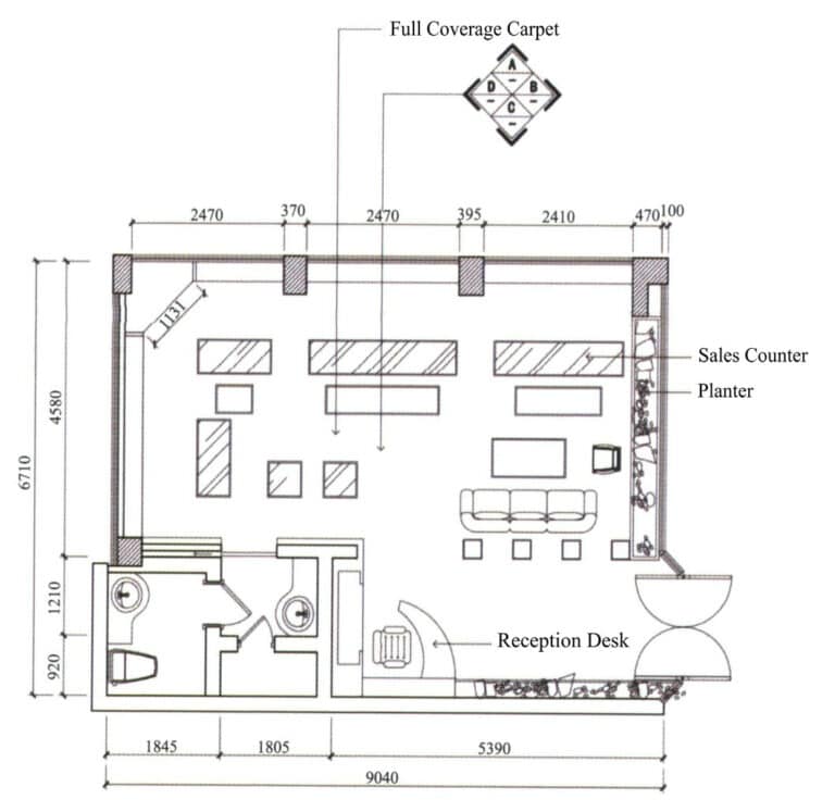 Figure 5-3 Floor Plan (Unit: mm)