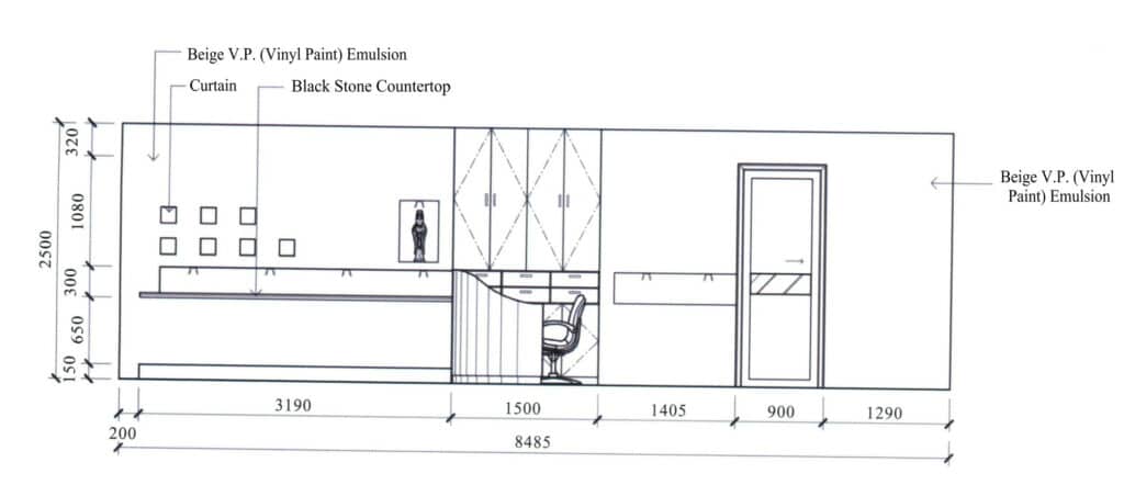 Figure 5-6 Elevation View (3) (Unit: mm)