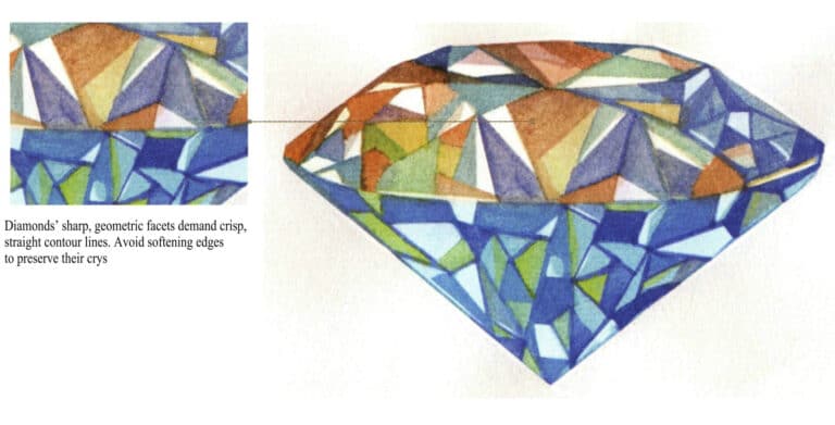 Step 09 Use white gouache to accentuate highlights and reflections. Adjust overall balance to complete the rendering.