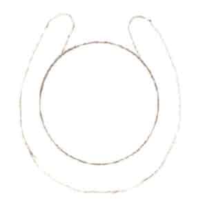 Step 02 Sketch the outer "U"-shaped contour of the diamond pendant with a pencil.