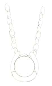 Step 04 Draw the general outline of the necklace chain with loose, casual lines to complete the composition.