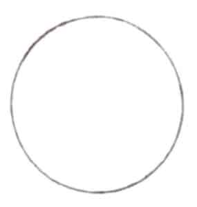 Step 01 Use a circular template ruler to draw a moderately sized circle.
